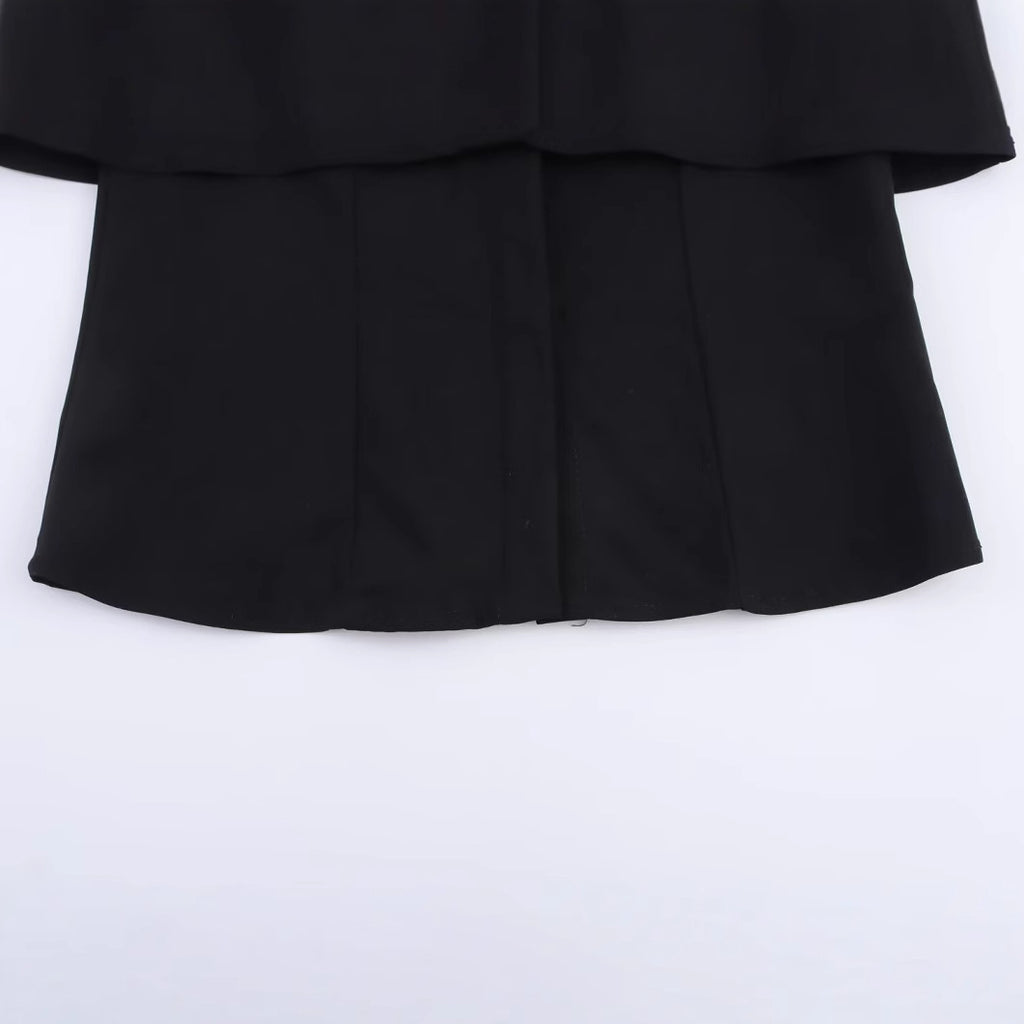 Women's Fashion Casual Short-sleeved Double-layer Shirt