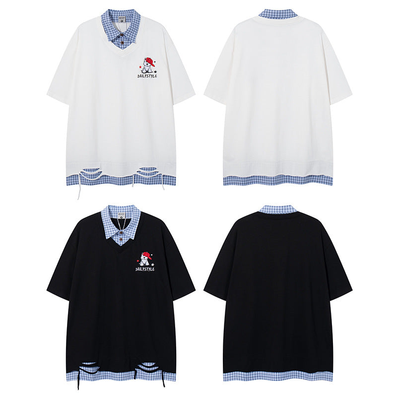 Half Sleeve T-Shirt for Men and Women Summer Short Sleeve
