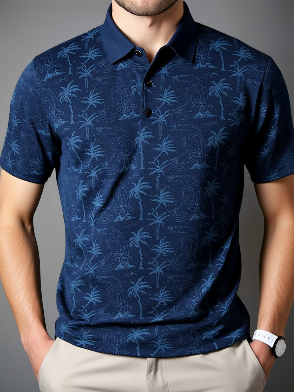 Cross-border Export Ice Silk Polo Shirt Men's Short Sleeve Ice Silk T-Shirt Men's Polo Trend Wholesale